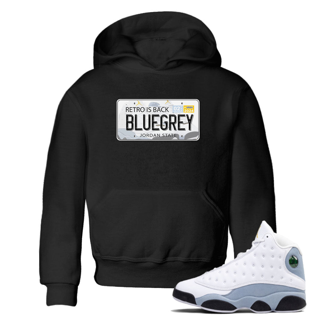 13s Blue Grey shirt to match jordans Jordan Plate sneaker tees Air Jordan 13 Blue Grey SNRT sneaker release tees baby toddler Black 1 cotton Shirt