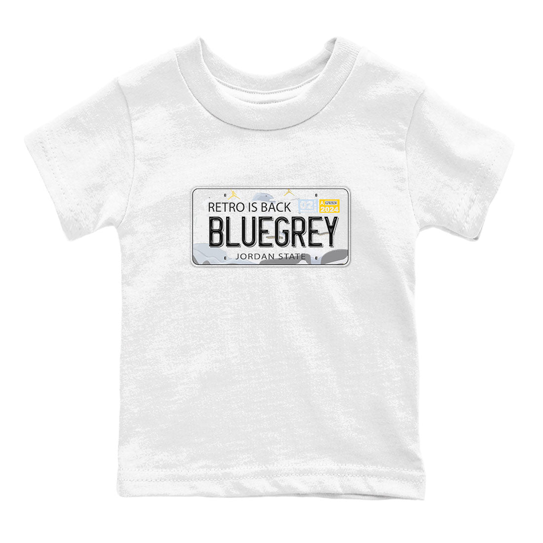 13s Blue Grey shirt to match jordans Jordan Plate sneaker tees Air Jordan 13 Blue Grey SNRT sneaker release tees baby toddler White 2 cotton Shirt