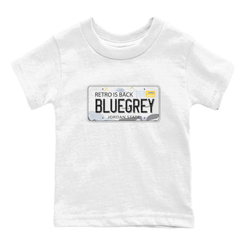 13s Blue Grey shirt to match jordans Jordan Plate sneaker tees Air Jordan 13 Blue Grey SNRT sneaker release tees baby toddler White 2 cotton Shirt