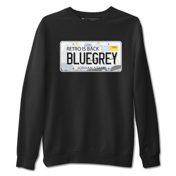 13s Blue Grey shirt to match jordans Jordan Plate sneaker tees Air Jordan 13 Blue Grey SNRT Sneaker Release Tees unisex cotton Black 2 crew neck shirt