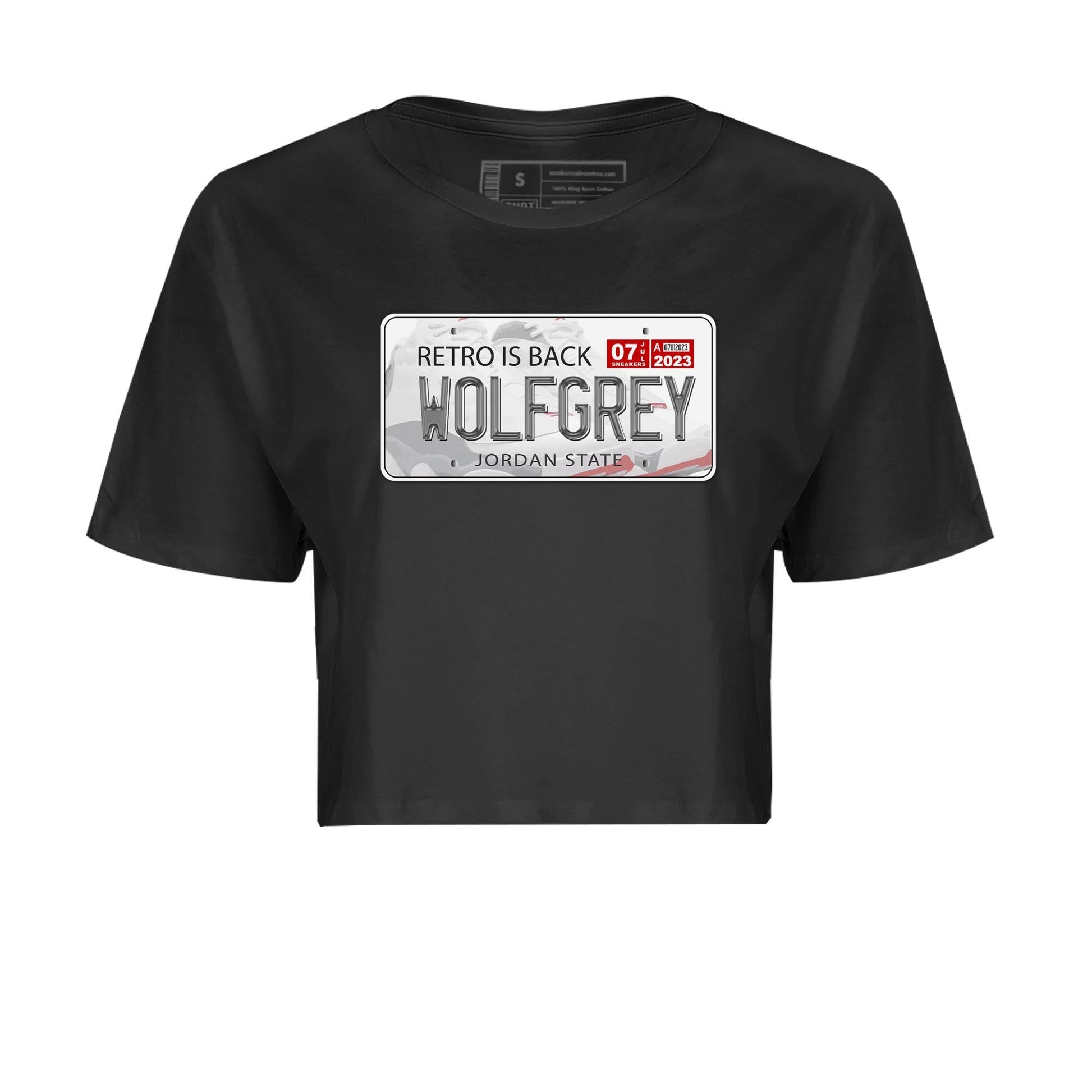 AJ13 Wolf Grey Sneaker Match Tees Jordan Plate Sneaker Tees Air Jordan 13 Wolf Grey SNRT Sneaker Release Tees Women's Shirts Black 2