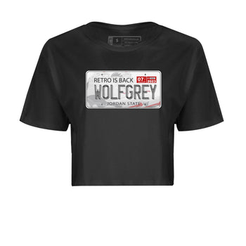 AJ13 Wolf Grey Sneaker Match Tees Jordan Plate Sneaker Tees Air Jordan 13 Wolf Grey SNRT Sneaker Release Tees Women's Shirts Black 2