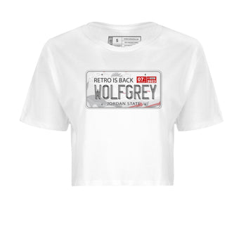 AJ13 Wolf Grey Sneaker Match Tees Jordan Plate Sneaker Tees Air Jordan 13 Wolf Grey SNRT Sneaker Release Tees Women's Shirts White 2