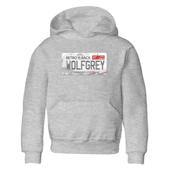 AJ13 Wolf Grey Sneaker Match Tees Jordan Plate Sneaker Tees Air Jordan 13 Wolf Grey SNRT Sneaker Release Tees Kids Shirts Heather Grey 2