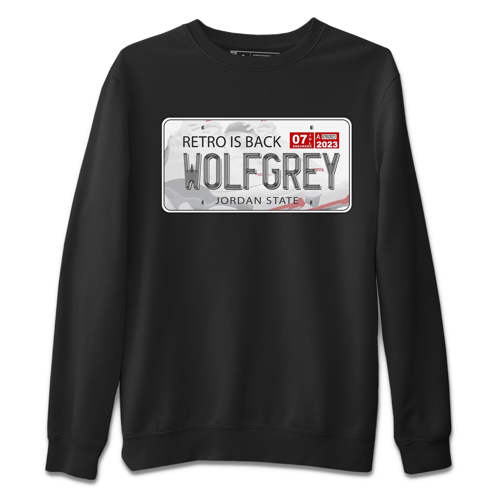 AJ13 Wolf Grey Sneaker Match Tees Jordan Plate Sneaker Tees Air Jordan 13 Wolf Grey SNRT Sneaker Release Tees Unisex Shirts Black 2