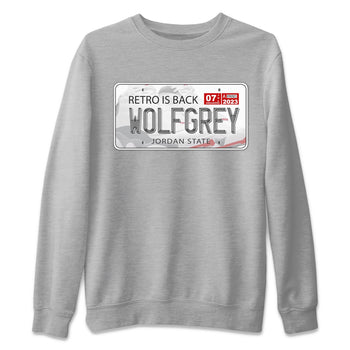 AJ13 Wolf Grey Sneaker Match Tees Jordan Plate Sneaker Tees Air Jordan 13 Wolf Grey SNRT Sneaker Release Tees Unisex Shirts Heather Grey 2