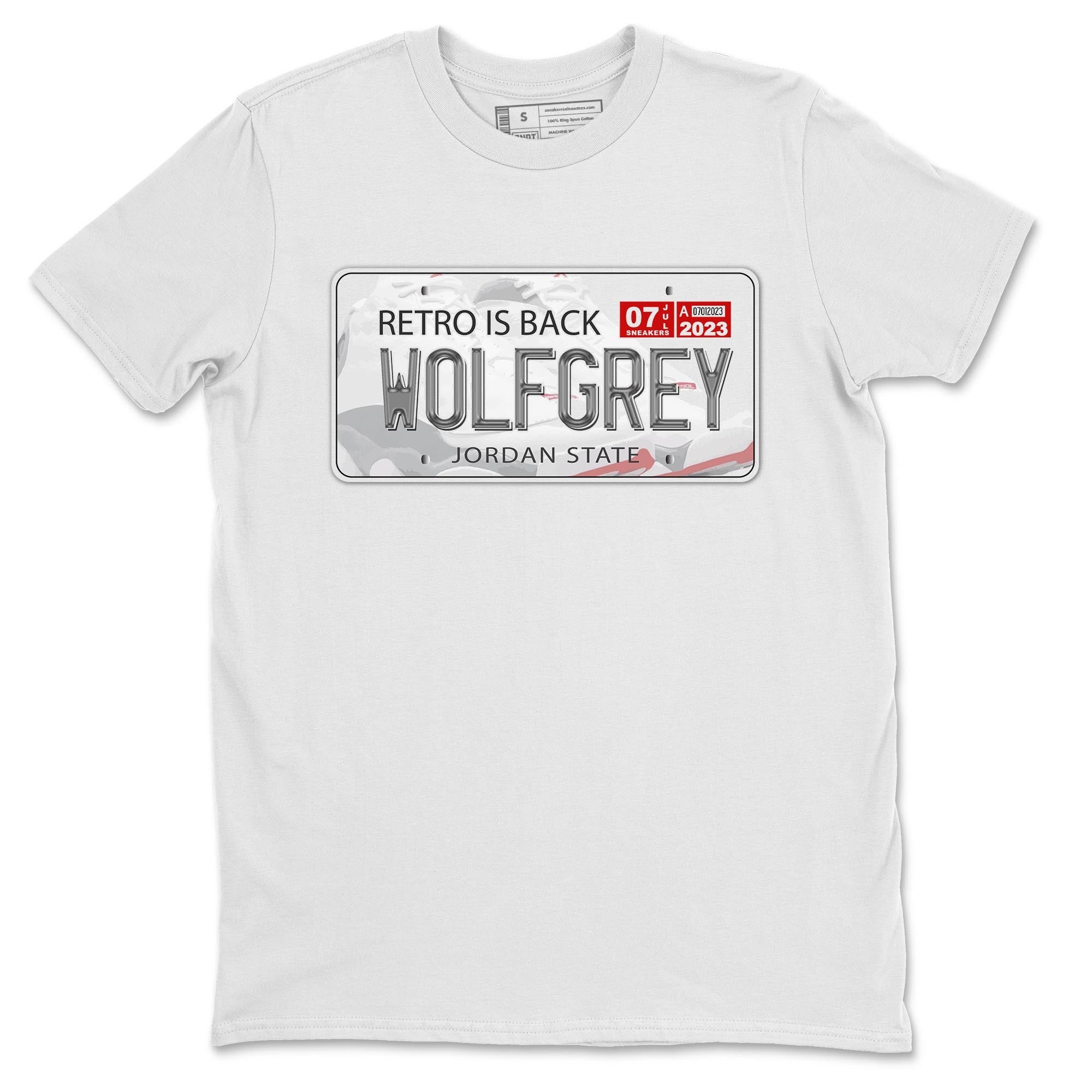 AJ13 Wolf Grey Sneaker Match Tees Jordan Plate Sneaker Tees Air Jordan 13 Wolf Grey SNRT Sneaker Release Tees Unisex Shirts White 2