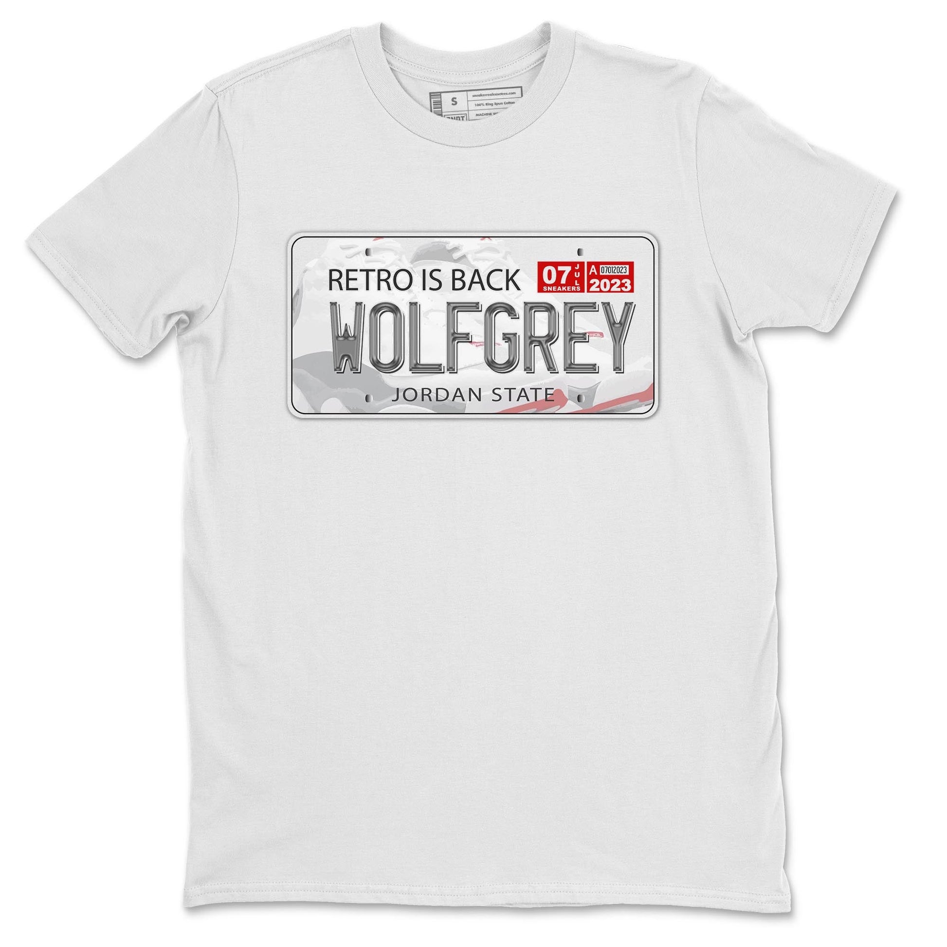 AJ13 Wolf Grey Sneaker Match Tees Jordan Plate Sneaker Tees Air Jordan 13 Wolf Grey SNRT Sneaker Release Tees Unisex Shirts White 2