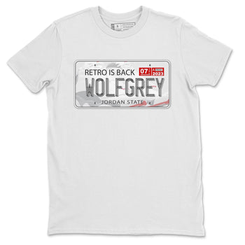 AJ13 Wolf Grey Sneaker Match Tees Jordan Plate Sneaker Tees Air Jordan 13 Wolf Grey SNRT Sneaker Release Tees Unisex Shirts White 2