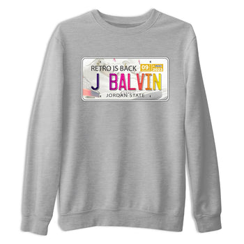Air Jordan 3 J Balvin shirt to match jordans Jordan Plate sneaker tees Crew Neck Air Jordan 3 X J Balvin SNRT Sneaker Release Tees Unisex Casual Shirts Heather Grey 2 T-Shirt