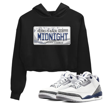 Air Jordan 3 Retro Midnight Navy shirt to match jordans Jordan Plate sneaker shirt 3s Midnight Navy SNRT sneaker tees Black 1 crop shirt