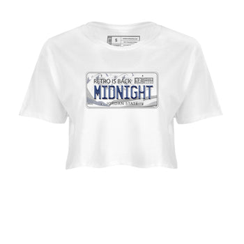 Air Jordan 3 Retro Midnight Navy shirt to match jordans Jordan Plate sneaker shirt 3s Midnight Navy SNRT sneaker tees White 2 crop shirt