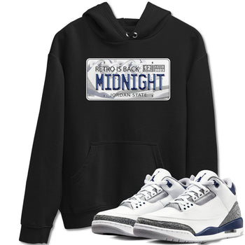 Air Jordan 3 Retro Midnight Navy shirt to match jordans Jordan Plate sneaker shirt 3s Midnight Navy SNRT sneaker tees unisex crew neck cotton Black 1 crew neck shirt