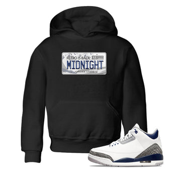 Air Jordan 3 Retro Midnight Navy shirt to match jordans Jordan Plate sneaker shirt 3s Midnight Navy SNRT sneaker tees baby toddler Black 1 cotton Shirt