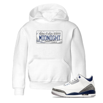 Air Jordan 3 Retro Midnight Navy shirt to match jordans Jordan Plate sneaker shirt 3s Midnight Navy SNRT sneaker tees baby toddler White 1 cotton Shirt