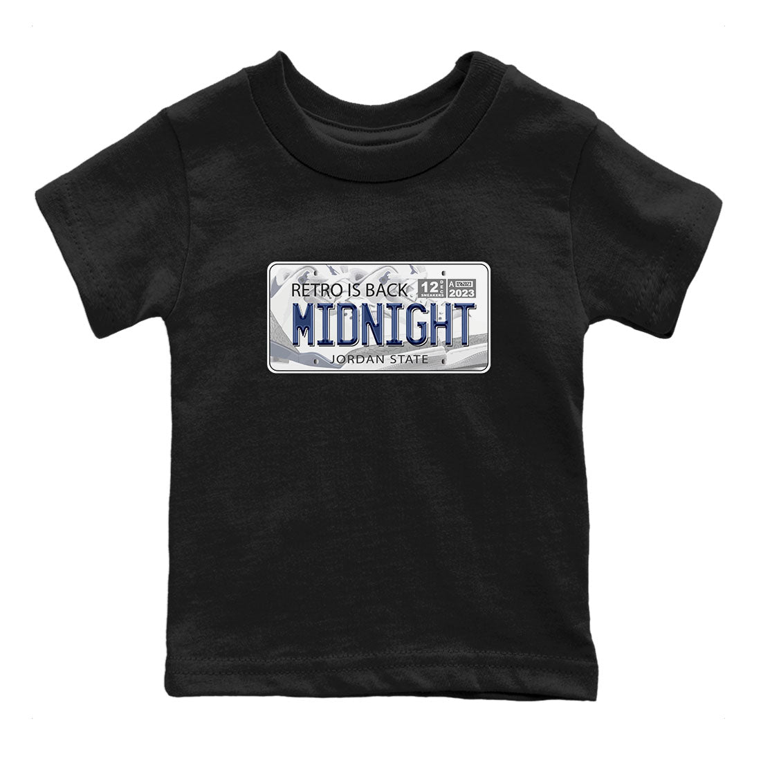 Air Jordan 3 Retro Midnight Navy shirt to match jordans Jordan Plate sneaker shirt 3s Midnight Navy SNRT sneaker tees baby toddler Black 2 cotton Shirt