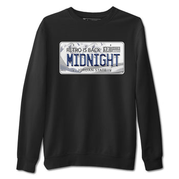 Air Jordan 3 Retro Midnight Navy shirt to match jordans Jordan Plate sneaker shirt 3s Midnight Navy SNRT sneaker tees unisex crew neck cotton Black 2 crew neck shirt