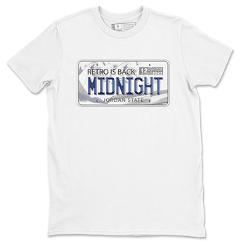 Air Jordan 3 Retro Midnight Navy shirt to match jordans Jordan Plate sneaker shirt 3s Midnight Navy SNRT sneaker tees unisex crew neck cotton White 2 crew neck shirt