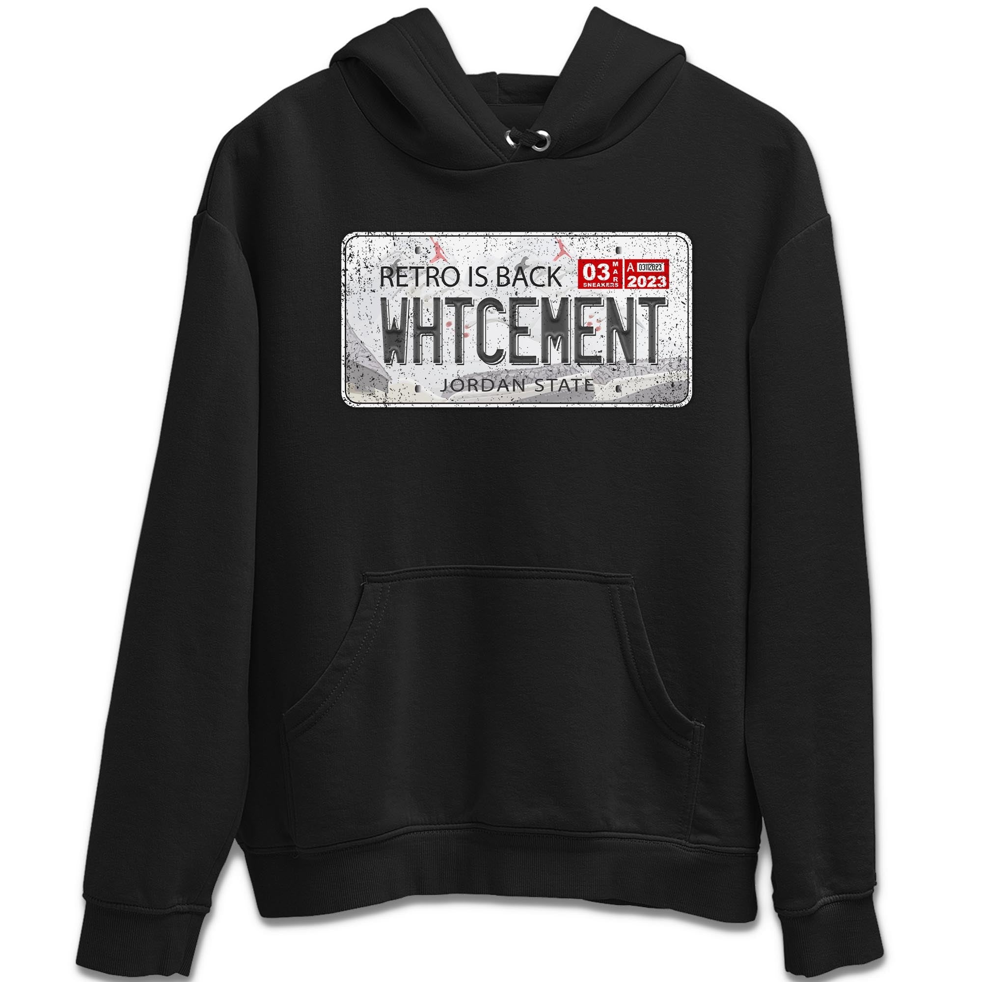 Air Jordan 3 White Cement Sneaker Match Tees Jordan Plate Sneaker Tees AJ 3s White Cement Sneaker Release Tees Unisex Shirts Black 2