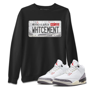 Air Jordan 3 White Cement Jordan Plate Crew Neck Sneaker Tees AJ 3s White Cement Sneaker T-Shirts Washing and Care Tip
