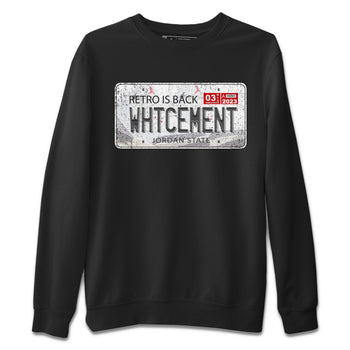 Air Jordan 3 White Cement Sneaker Match Tees Jordan Plate Sneaker Tees AJ 3s White Cement Sneaker Release Tees Unisex Shirts Black 2