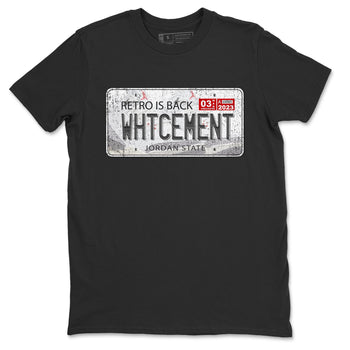 Air Jordan 3 White Cement Sneaker Match Tees Jordan Plate Sneaker Tees AJ 3s White Cement Sneaker Release Tees Unisex Shirts Black 2