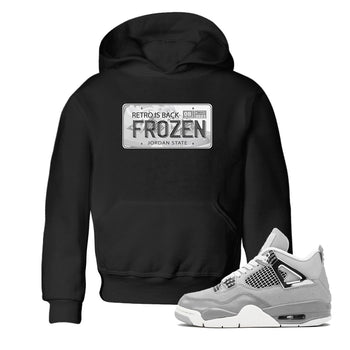 AJ4 Frozen Moments shirt to match jordans Jordan Plate sneaker tees Crew Neck AJ4 Frozen Moments SNRT Sneaker Release Tees Baby Toddler Black 1 T-Shirt