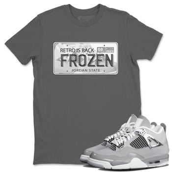 AJ4 Frozen Moments shirt to match jordans Jordan Plate sneaker tees Crew Neck AJ4 Frozen Moments SNRT Sneaker Release Tees Unisex Casual Shirts Cool Grey 1 T-Shirt