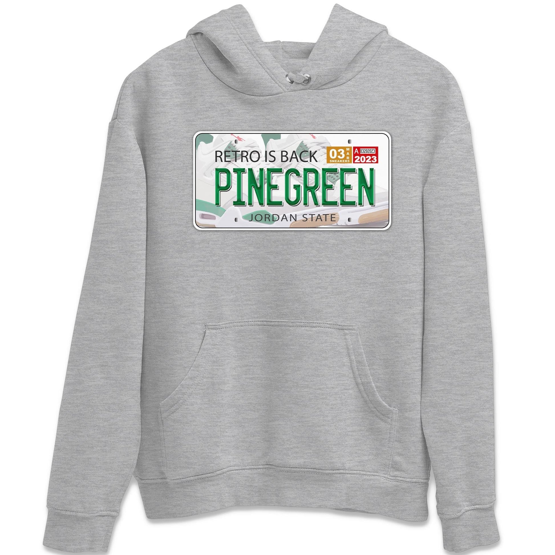 Jordan 4 Pine Green SB Sneaker Match Tees Jordan Plate Sneaker Tees 4s Pine Green Nike SB Sneaker Tees Sneaker Release Shirts Unisex Shirts Heather Grey 2