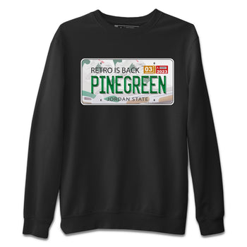 Air Jordan 4 Pine Green Sneaker Match Tees Jordan Plate Sneaker Tees AJ 4s Pine Green Sneaker Release Tees Unisex Shirts Black 2