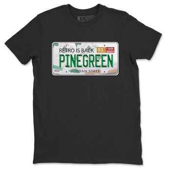Air Jordan 4 Pine Green Sneaker Match Tees Jordan Plate Sneaker Tees AJ 4s Pine Green Sneaker Release Tees Unisex Shirts Black 2