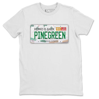 Air Jordan 4 Pine Green Sneaker Match Tees Jordan Plate Sneaker Tees AJ 4s Pine Green Sneaker Release Tees Unisex Shirts White 2