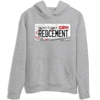 4s Red Cement shirt to match jordans Jordan Plate sneaker tees Air Jordan 4 Red Cement SNRT Sneaker Release Tees Crew Neck Casual Unisex Heather Grey 2 T-Shirt