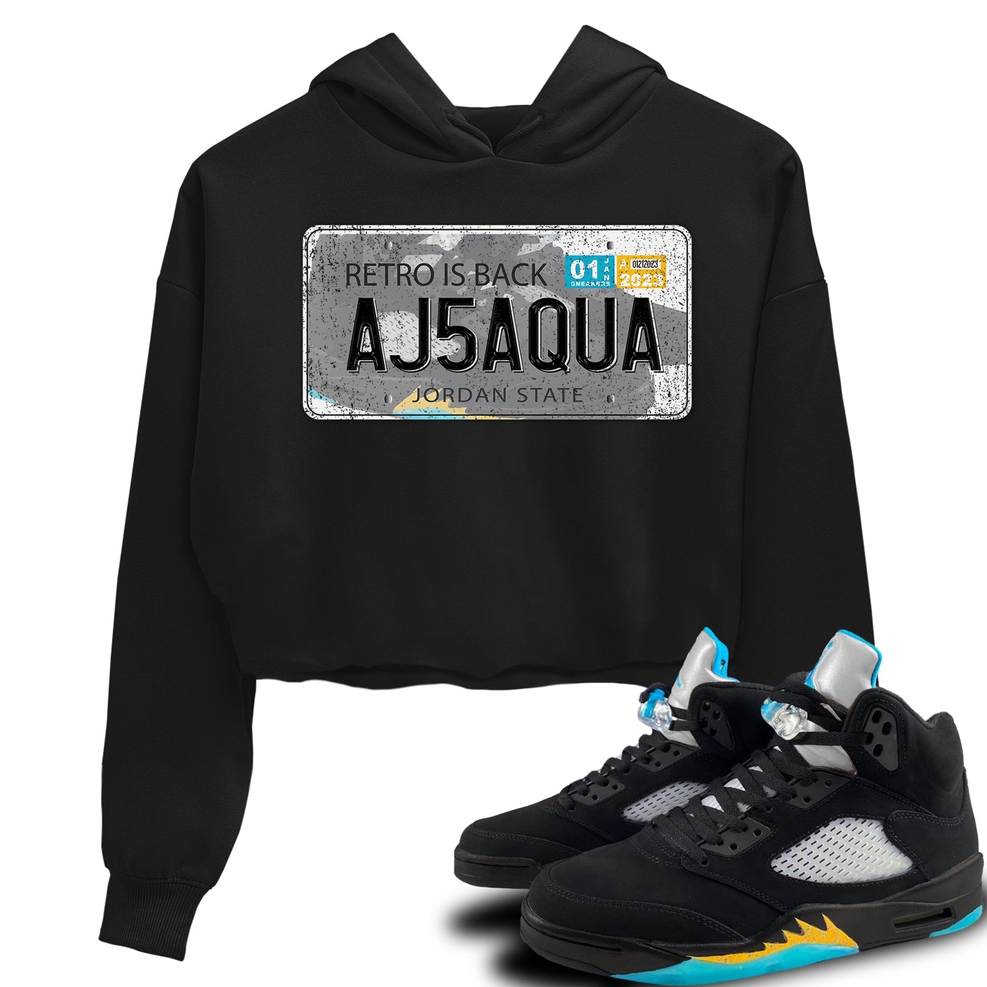 Jordan 5 Aqua Sneaker Match Tees Jordan Plate Sneaker Tees Jordan 5 Aqua Sneaker Release Tees Women's Shirts