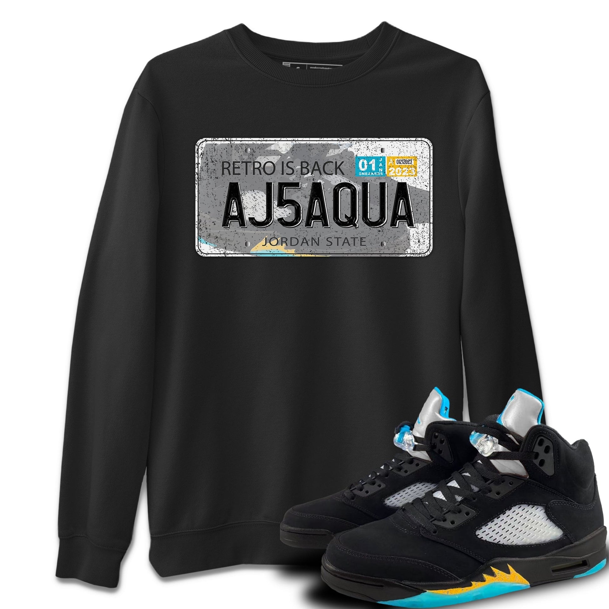 Jordan 5 Aqua Sneaker Match Tees Jordan Plate Sneaker Tees Jordan 5 Aqua Sneaker Release Tees Unisex Shirts