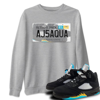 Jordan 5 Aqua Sneaker Match Tees Jordan Plate Sneaker Tees Jordan 5 Aqua Sneaker Release Tees Unisex Shirts