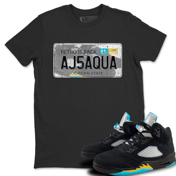 Jordan 5 Aqua Sneaker Match Tees Jordan Plate Sneaker Tees Jordan 5 Aqua Sneaker Release Tees Unisex Shirts