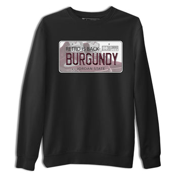 Jordan 5 Burgundy shirt to match jordans Jordan Plate sneaker tees Crew Neck AJ5 Burgundy SNRT Sneaker Release Tees Unisex Casual Shirts Black 2 T-Shirt