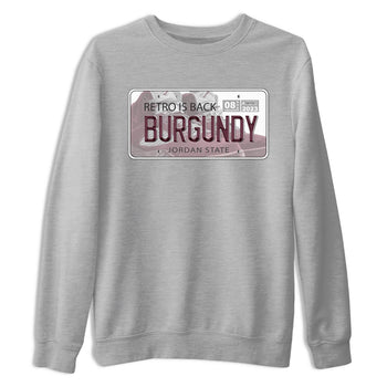 Jordan 5 Burgundy shirt to match jordans Jordan Plate sneaker tees Crew Neck AJ5 Burgundy SNRT Sneaker Release Tees Unisex Casual Shirts Heather Grey 2 T-Shirt