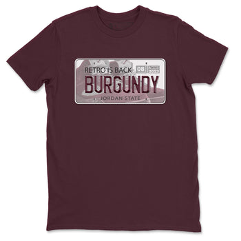 Jordan 5 Burgundy shirt to match jordans Jordan Plate sneaker tees Crew Neck AJ5 Burgundy SNRT Sneaker Release Tees Unisex Casual Shirts Maroon 2 T-Shirt