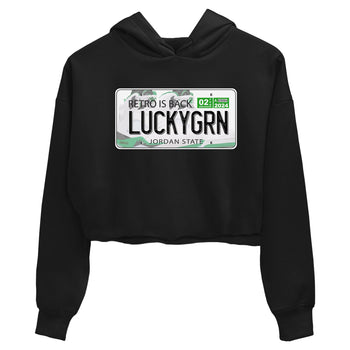 5s Lucky Green shirt to match jordans Jordan Plate sneaker tees Air Jordan 5 Lucky Green SNRT Sneaker Release Tees Black 2 crop length shirt