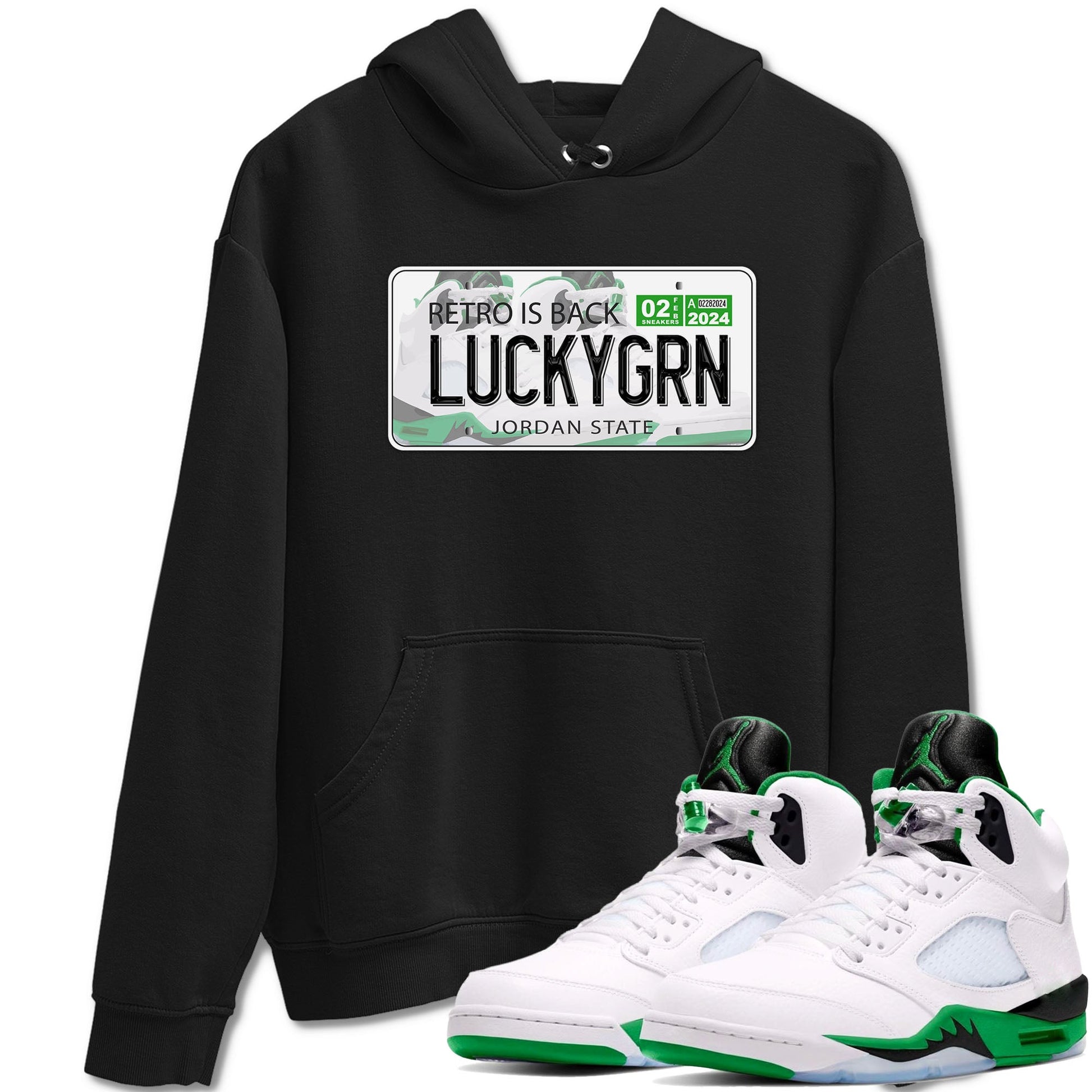 5s Lucky Green shirt to match jordans Jordan Plate sneaker tees Air Jordan 5 Lucky Green SNRT Sneaker Release Tees unisex cotton Black 1 crew neck shirt