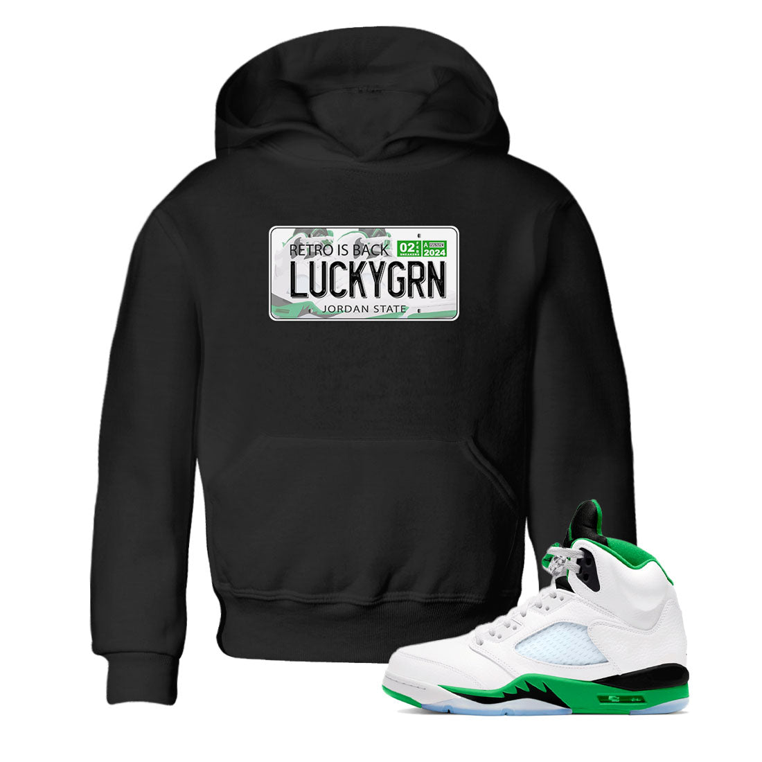 5s Lucky Green shirt to match jordans Jordan Plate sneaker tees Air Jordan 5 Lucky Green SNRT sneaker release tees baby toddler Black 1 cotton Shirt