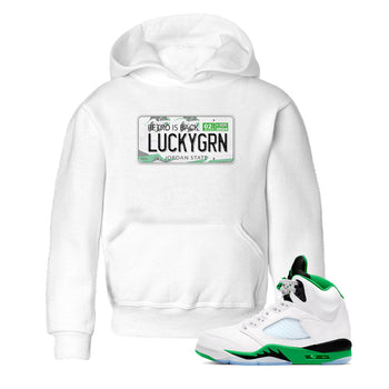 5s Lucky Green shirt to match jordans Jordan Plate sneaker tees Air Jordan 5 Lucky Green SNRT sneaker release tees baby toddler White 1 cotton Shirt