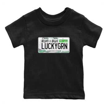 5s Lucky Green shirt to match jordans Jordan Plate sneaker tees Air Jordan 5 Lucky Green SNRT sneaker release tees baby toddler Black 2 cotton Shirt