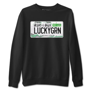 5s Lucky Green shirt to match jordans Jordan Plate sneaker tees Air Jordan 5 Lucky Green SNRT Sneaker Release Tees unisex cotton Black 2 crew neck shirt