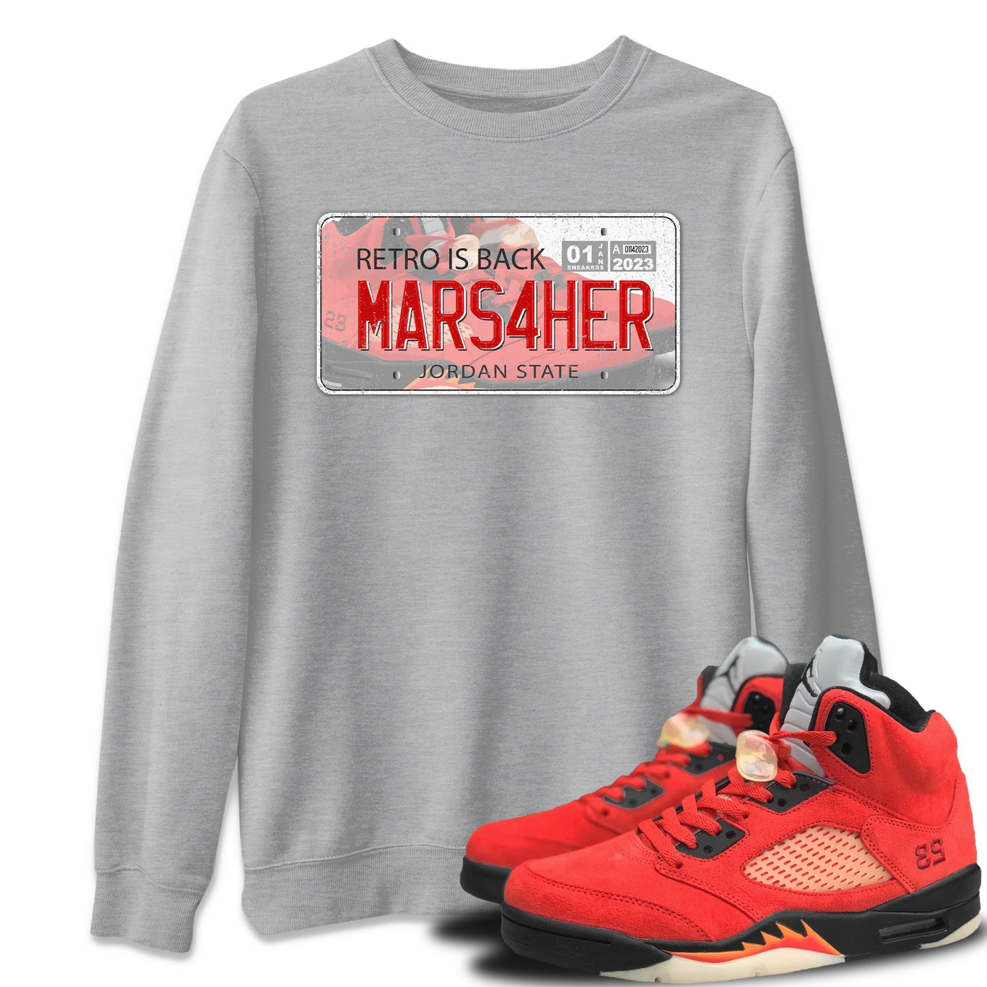 Jordan 5 Mars For Her Sneaker Match Tees Jordan Plate Sneaker Tees Jordan 5 Mars For Her Sneaker Release Tees Unisex Shirts