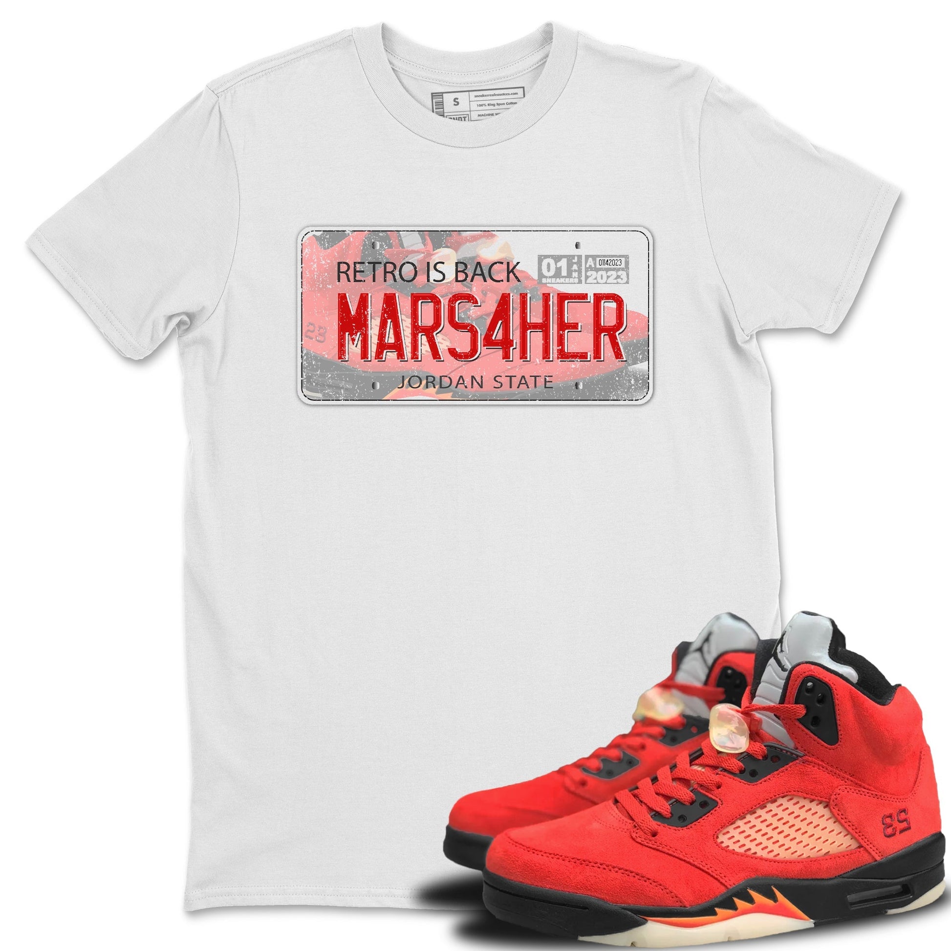 Jordan 5 Mars For Her Sneaker Match Tees Jordan Plate Sneaker Tees Jordan 5 Mars For Her Sneaker Release Tees Unisex Shirts