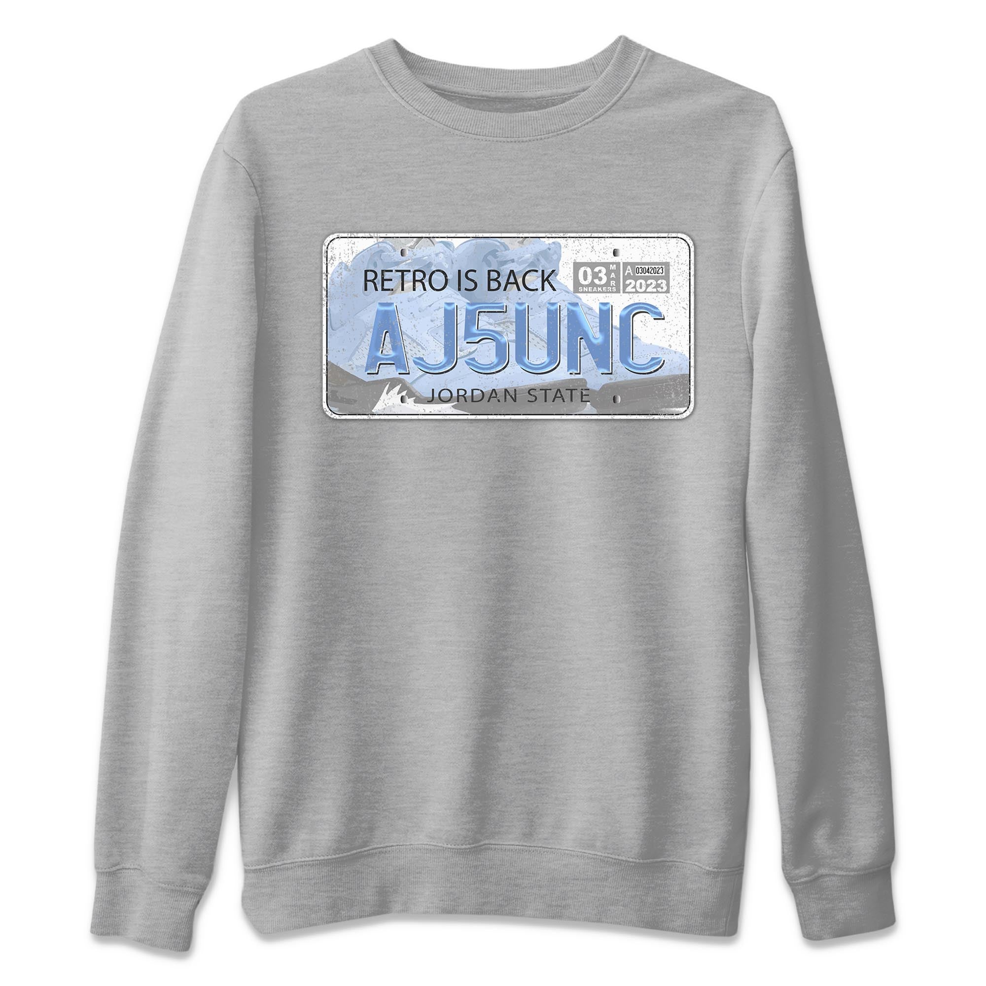 Jordan 5 UNC Jordan Shirts Jordan Plate Sneaker Tees 5s UNC SNRT Sneaker Tees Unisex Shirts Heather Grey 2