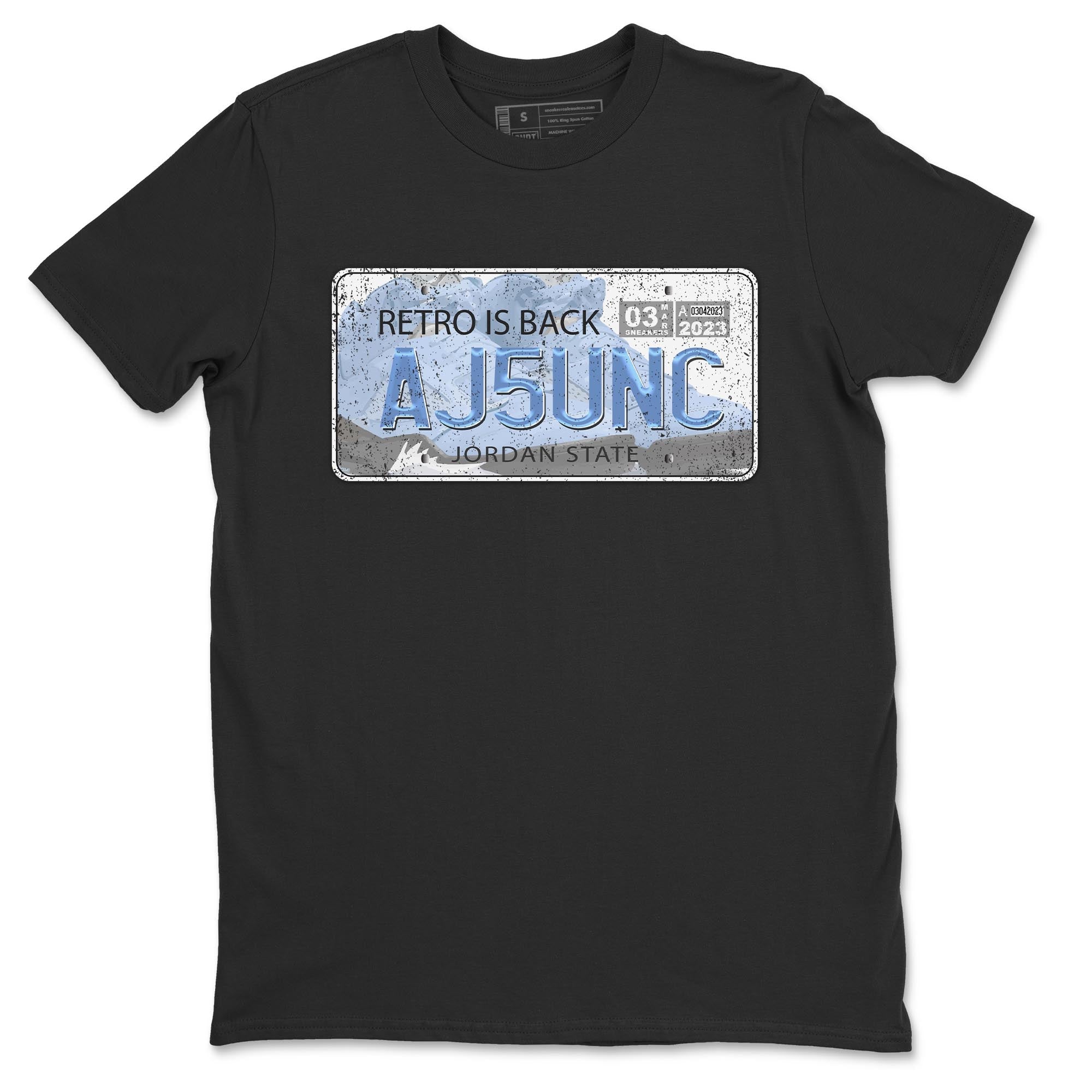 Jordan 5 UNC Jordan Shirts Jordan Plate Sneaker Tees 5s UNC SNRT Sneaker Tees Unisex Shirts Black 2